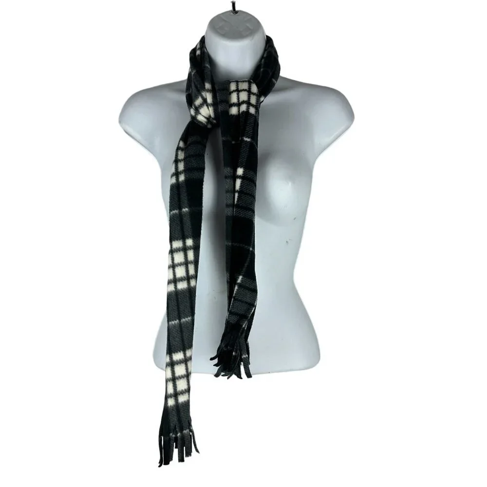 EnerWear Black & White Plaid Scarf